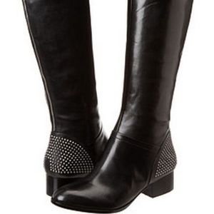 Ivanka Trump Fanci Tall Black Leather Boots